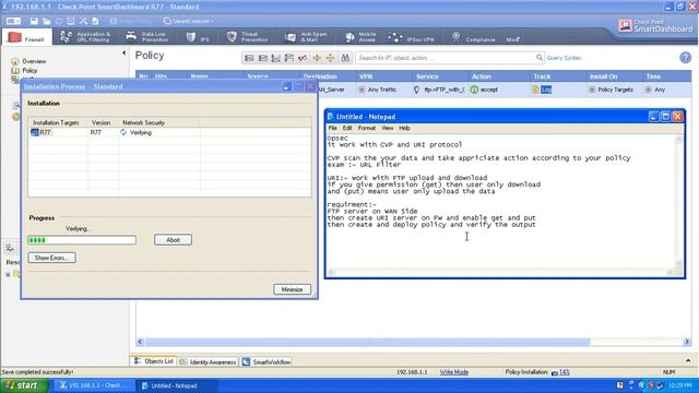 Check point Firewall OPSEC with FTP by Heera Meghwal смотреть онлайн
