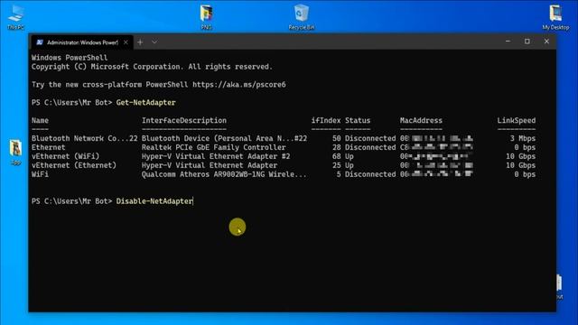 How to enable disable Network Adapter Via Powershell tutorial 2021 | Windows Terminal смотреть онлайн