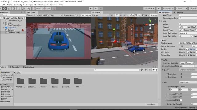 Free Look Camera Follow for Car in Unity | Cinemachine смотреть онлайн