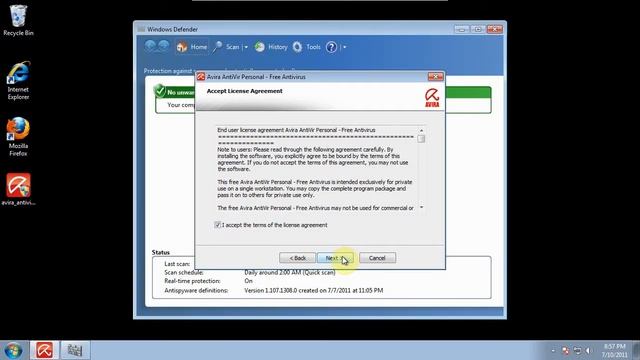 Avira Anti-Vir Free Anti-Malware Test part 1 смотреть онлайн