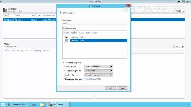 How to Configure NIC Teaming in Windows Server 2012 R2 смотреть онлайн