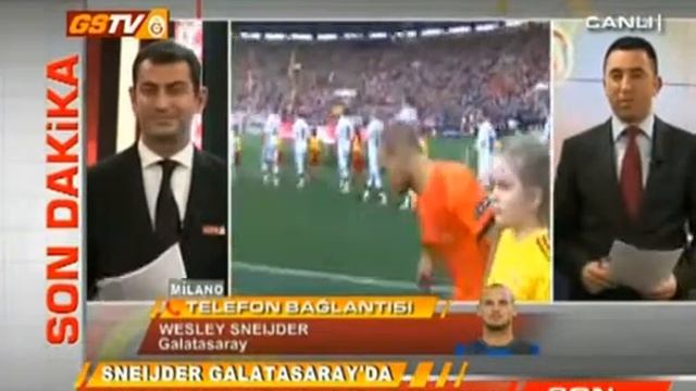 Sneijder Canlı Yayın GSTV'ye Bağlandı смотреть онлайн