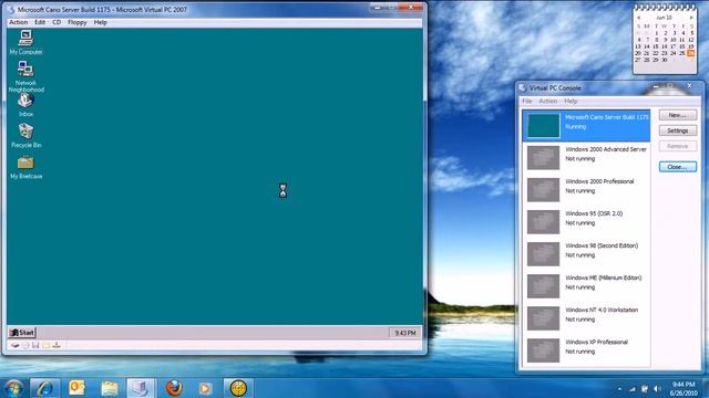 Microsoft Cairo Server (Windows NT 4.0 Beta) Build 1175 in Virtual PC 2007 смотреть онлайн