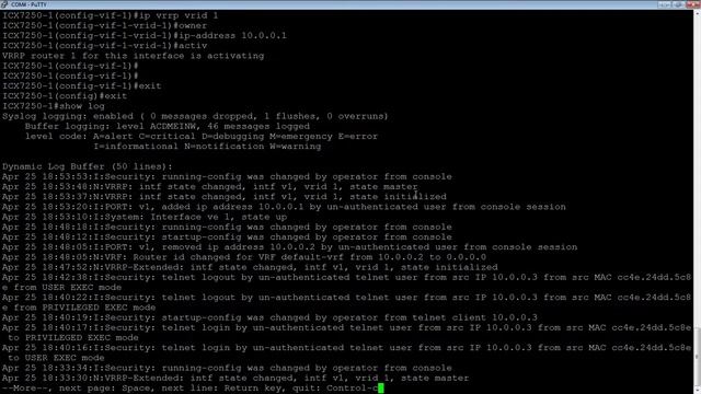 Brocade ICX VRRP Configuration смотреть онлайн