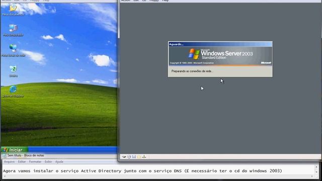 REDES 2 - Windows server 2003 - videoaula 01 configurando um servidor dhcp, dns, ad смотреть онлайн