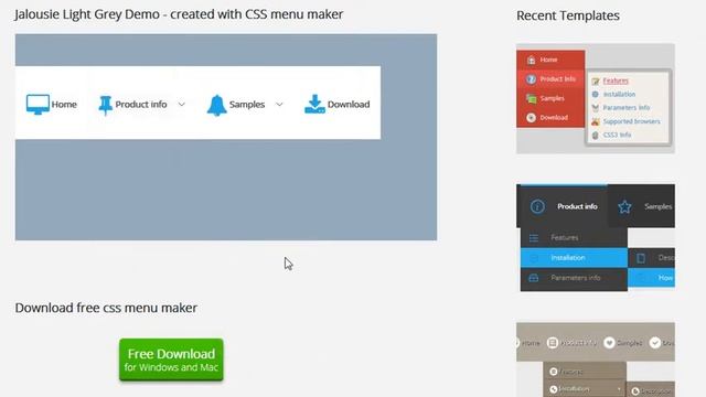 CSS menu maker - free versions for Windows and Mac! смотреть онлайн