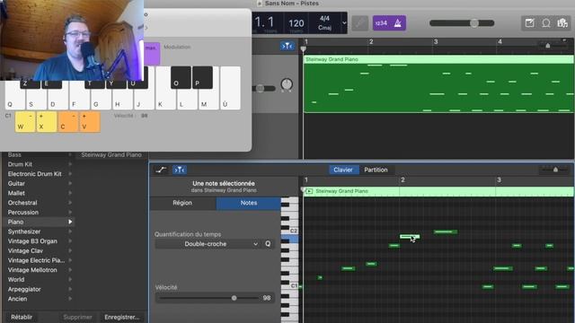 GarageBand tuto instrument Midi avec ou sans clavier maître смотреть онлайн