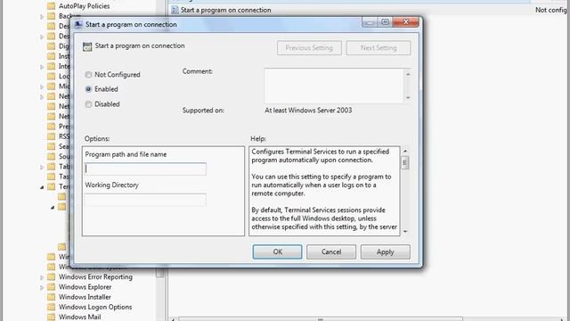Adding a Program to run on Remote Desktop Environment in Windows 7 смотреть онлайн