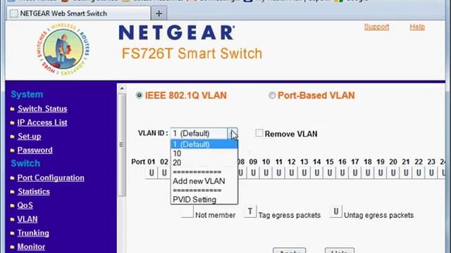 Create a vlan Trunk on netgear Switch смотреть онлайн