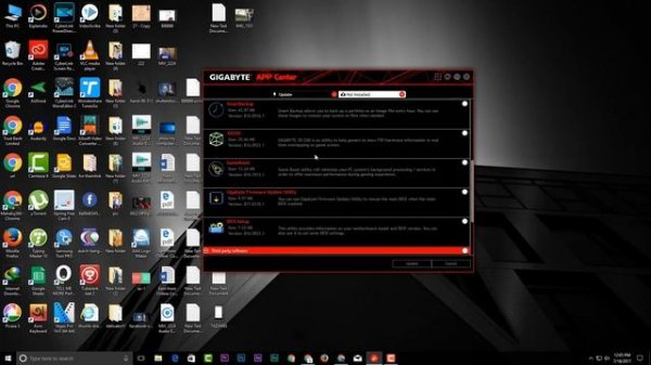 Gigabyte app center install or update  anything