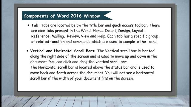 Components of word 2016 window and Uses of word 2016 смотреть онлайн
