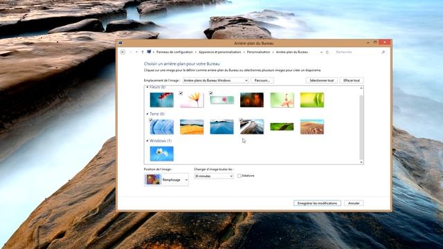 Tuto Modifier l'image d'arrière-plan du bureau (Windows 8) смотреть онлайн