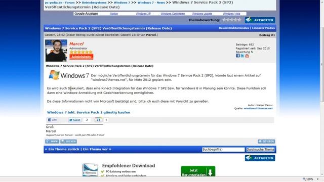 Windows 7 Service Pack 2 (SP2) Veröffentlichungstermin | Erscheinungstermin (Release Date) смотреть онлайн