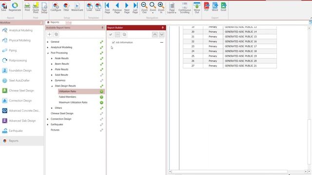 STAAD.Pro 2023 - User Report System смотреть онлайн