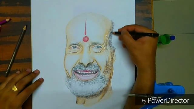 How to draw portrait of Sri Sri Vishwesha Tirtha Swamiji, Sri Pejavara Adokshaja Matha, Udupi смотреть онлайн