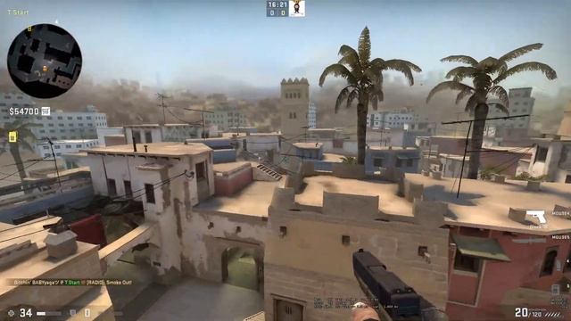 CS:GO Mirage Top connector smoke from T base смотреть онлайн