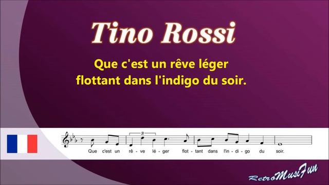 Tino Rossi - Le tango bleu - Karaoke смотреть онлайн