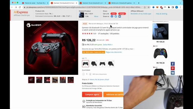 GAMESIR T3s Análise TOP e Comparação com o 8BitDo e o T4 Pro смотреть онлайн