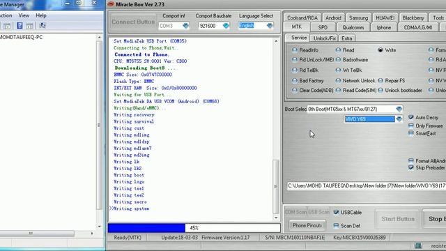 Vivo Y69 1714 Hang Problem Solved Flash With Miracle Box смотреть онлайн