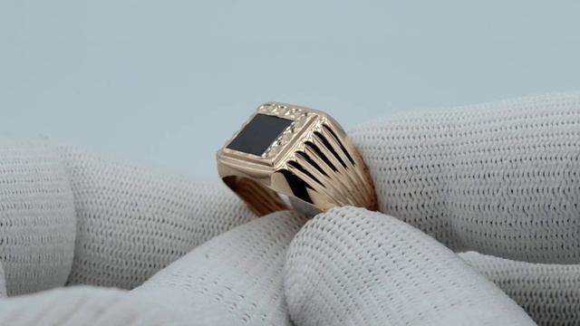 Мужское кольцо 040190 (Au 585) - Золотой Запасъ смотреть онлайн