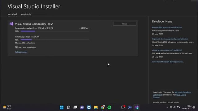 Install Visual Studio Community 2022 On Windows 11 смотреть онлайн