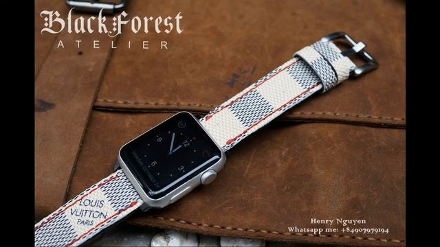 Authentic Louis Vuitton Leather Watch Strap for Panerai or Apple Watch 1 and 2 (38mm or 42mm) смотреть онлайн