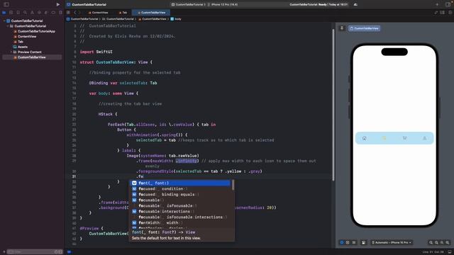 Easy Custom Animated Tab Bar in SwiftUI Tutorial for iOS 16 смотреть онлайн