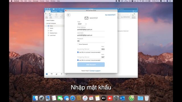 HƯỚNG DẪN Cài đặt mail FPT cho Outlook trên Mac смотреть онлайн
