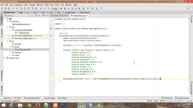 How to Create Simple ListView in Android Studio | Sanktips смотреть онлайн