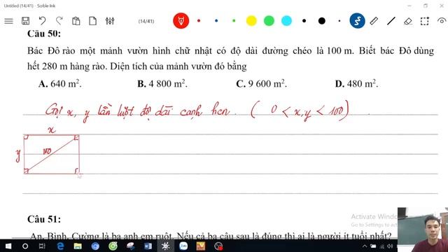 [LUYỆN THI ĐÁNH GIÁ NĂNG LỰC ĐẠI HỌC QUỐC GIA TP HCM] 30 CÂU PHẦN TOÁN HỌC - ĐỀ SỐ 2(ĐỀ TRONG MÔ TẢ смотреть онлайн