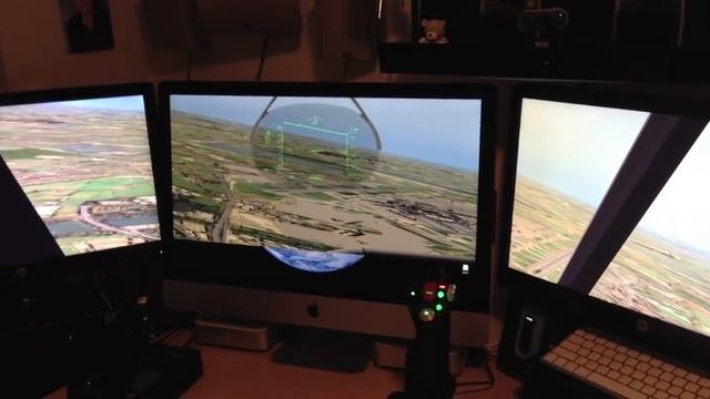 X-Plane 10 - 2012 iMac GTX 680MX - Three Monitors смотреть онлайн