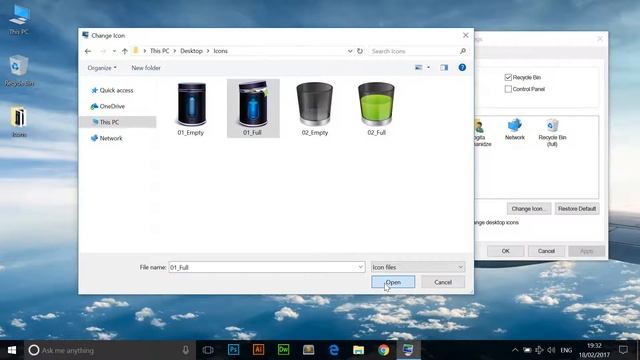 How to change recycle bin icon in Windows 10 смотреть онлайн