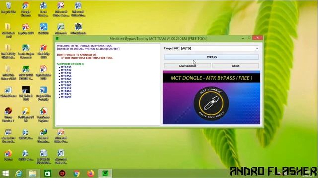 MCT MEDIATEK Bypass Tool, Oppo, Realme, Without Dongle Free For All