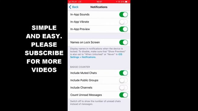 HOW TO DISABLE OR ENABLE MUTED CHATS (BADGE COUNTER) IN TELEGRAM APP (IOS) смотреть онлайн