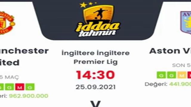 Manchester United Aston Villa İddaa Tahminleri 25 Eylül 2021 #iddaa смотреть онлайн