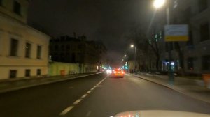 Едем от Рождественского бульвара до проспекта Будённого. На машине по улицам ночной Москвы.