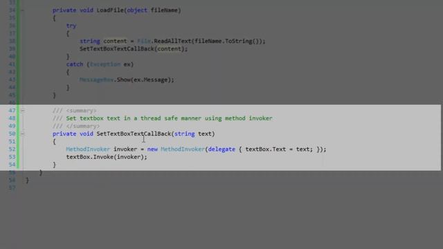 Starting a thread with parameters and passing data back to the UI Thread in C# смотреть онлайн