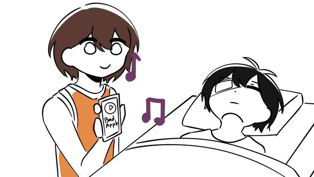 (omori) SPOILERS omori fight but Kel plays Bad Apple смотреть онлайн