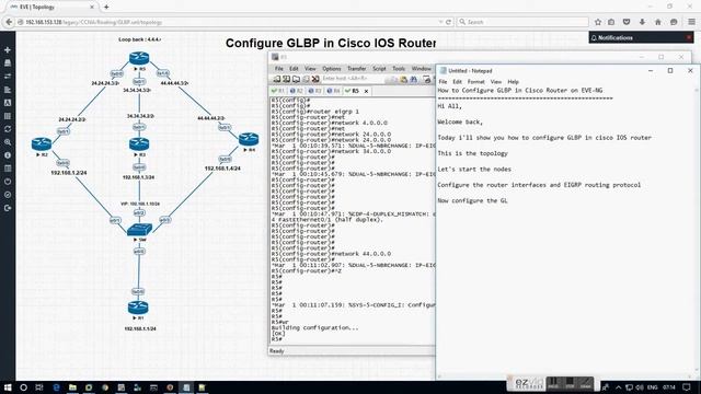 How to Configure GLBP in Cisco Router on EVE-NG смотреть онлайн
