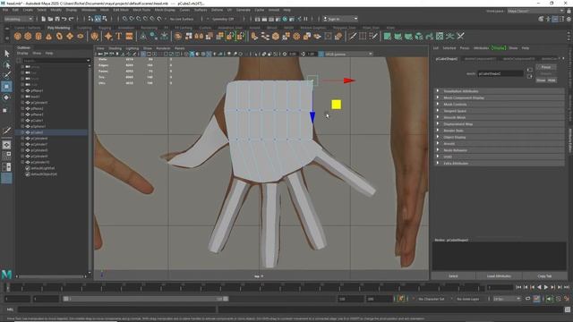 How to model a low poly hand in Autodesk Maya смотреть онлайн