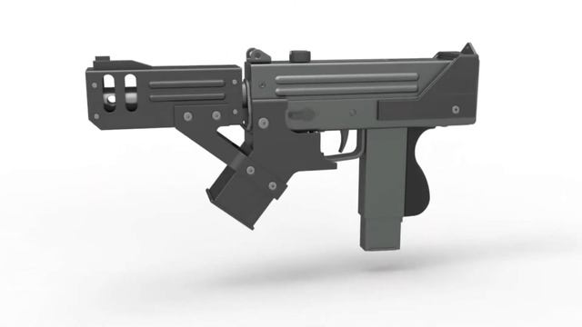 Submachine gun modified MAC-10 3D model view from the movie Blade 2 2002 смотреть онлайн
