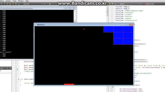 Breakout game with SFML and QT for my class. смотреть онлайн