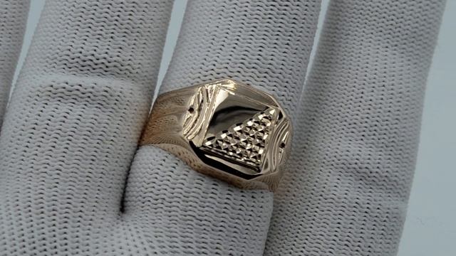 Мужское кольцо 198710 1 10 (Au 585) - Золотой Запасъ смотреть онлайн