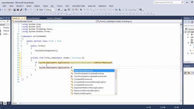 How to Display ClickOnce Build Version Number on Windows Forms смотреть онлайн