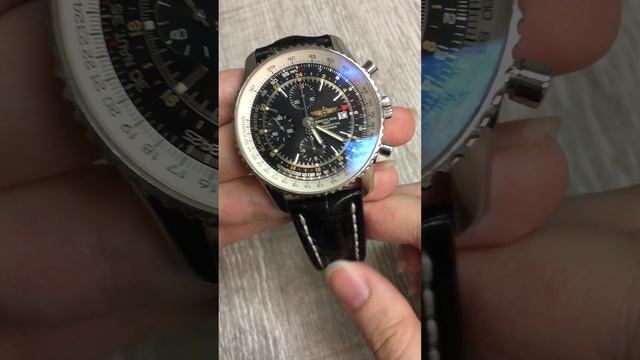 Breitling Navitimer World Black Dial Steel Automatic Mens Watch A24322 | SwissWatchExpo смотреть онлайн