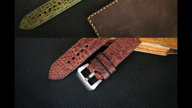 Handmade crocodile straps for big watch 24mm смотреть онлайн