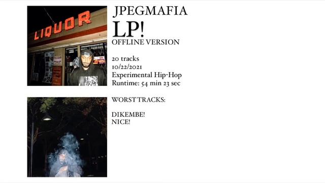 first impressions on JPEGMAFIA’s “LP!” смотреть онлайн