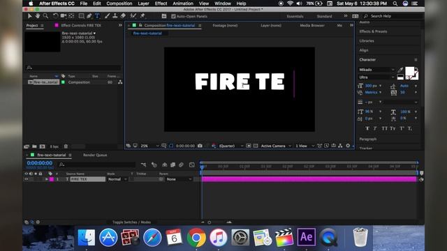 HOW TO MAKE FIRE/SABER TEXT IN ADOBE AFTER EFFECTS ON MAC/WINDOWS! смотреть онлайн