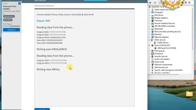 Vivo Y22 V2207 IMEI Repair Done