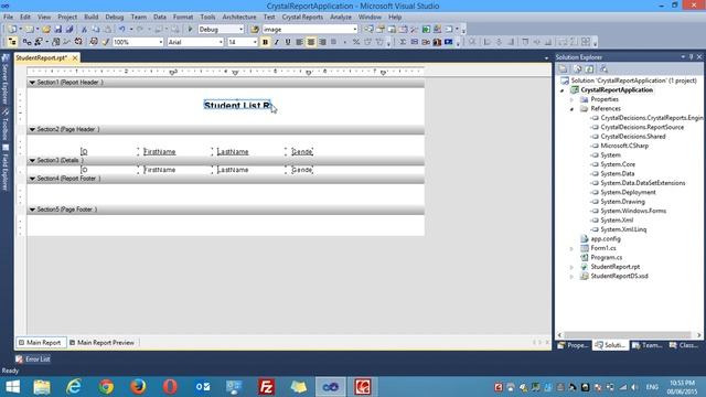 How to Creat CrystalReport in Visual Studio 2013 part 1 смотреть онлайн